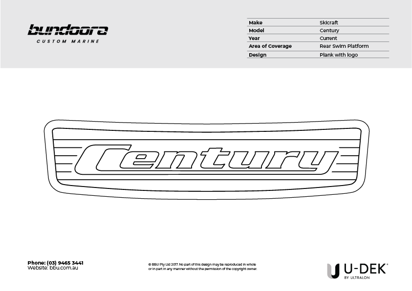 UDek – Fits Skicraft Century Rear Platform