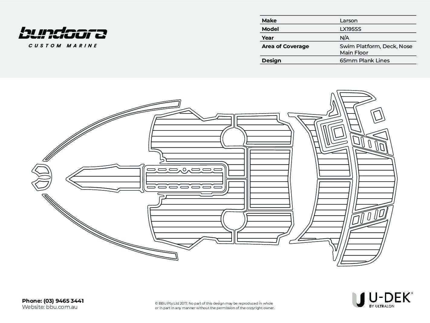 U-Dek – Fits Larson LX195SS Full Kit