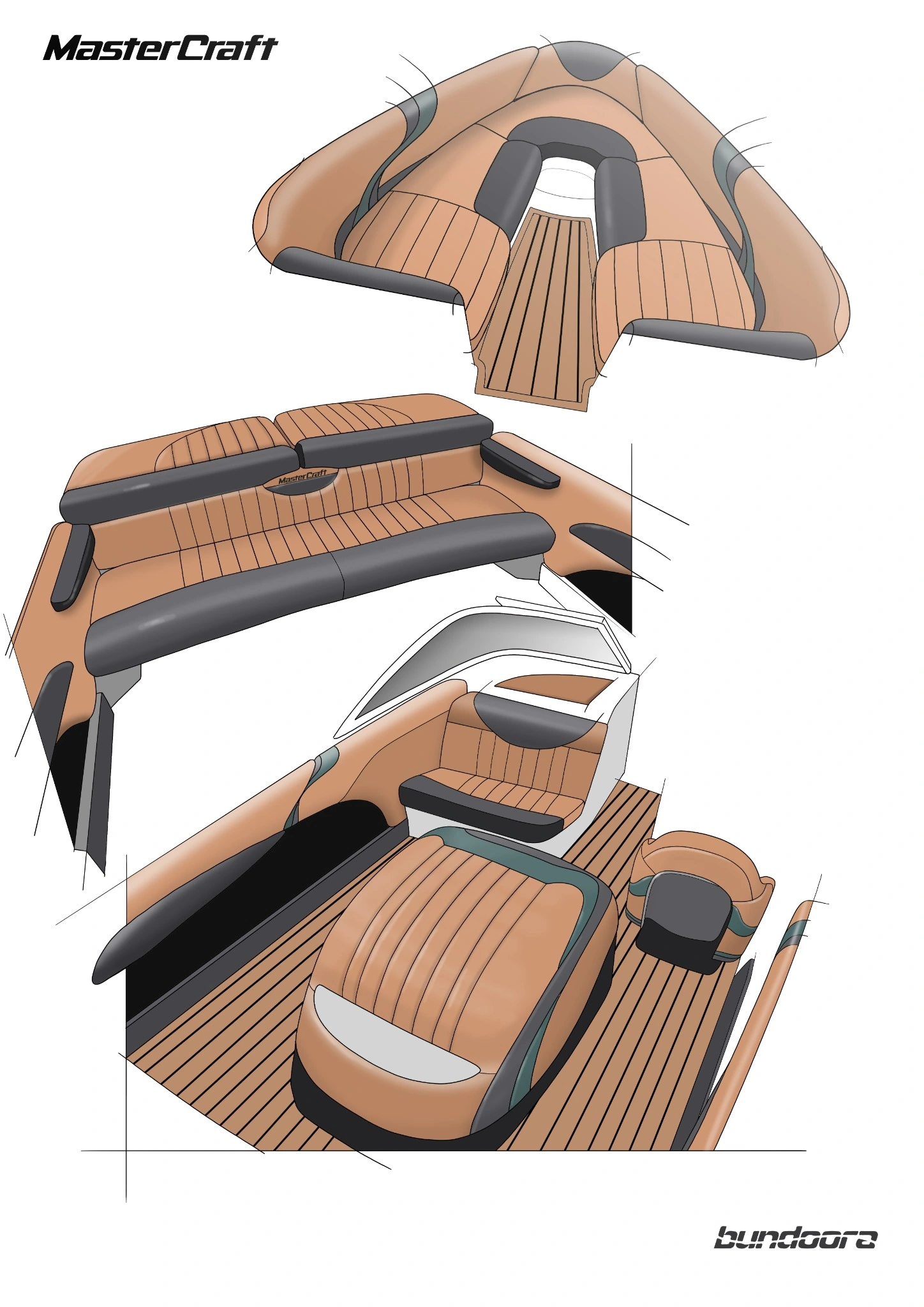 Replacement Upholstery Skin Kit – 2010 Mastercraft Prostar 209